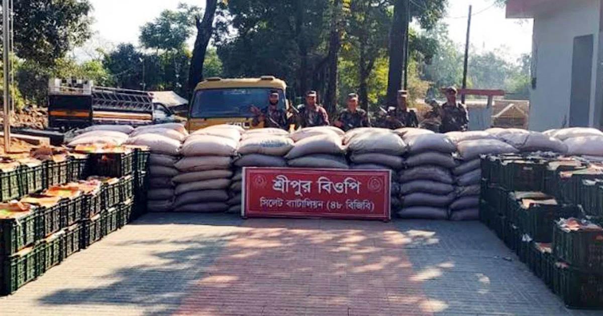 সিলেট সীমান্তে কোটি টাকার ভারতীয় পণ্য জব্দ