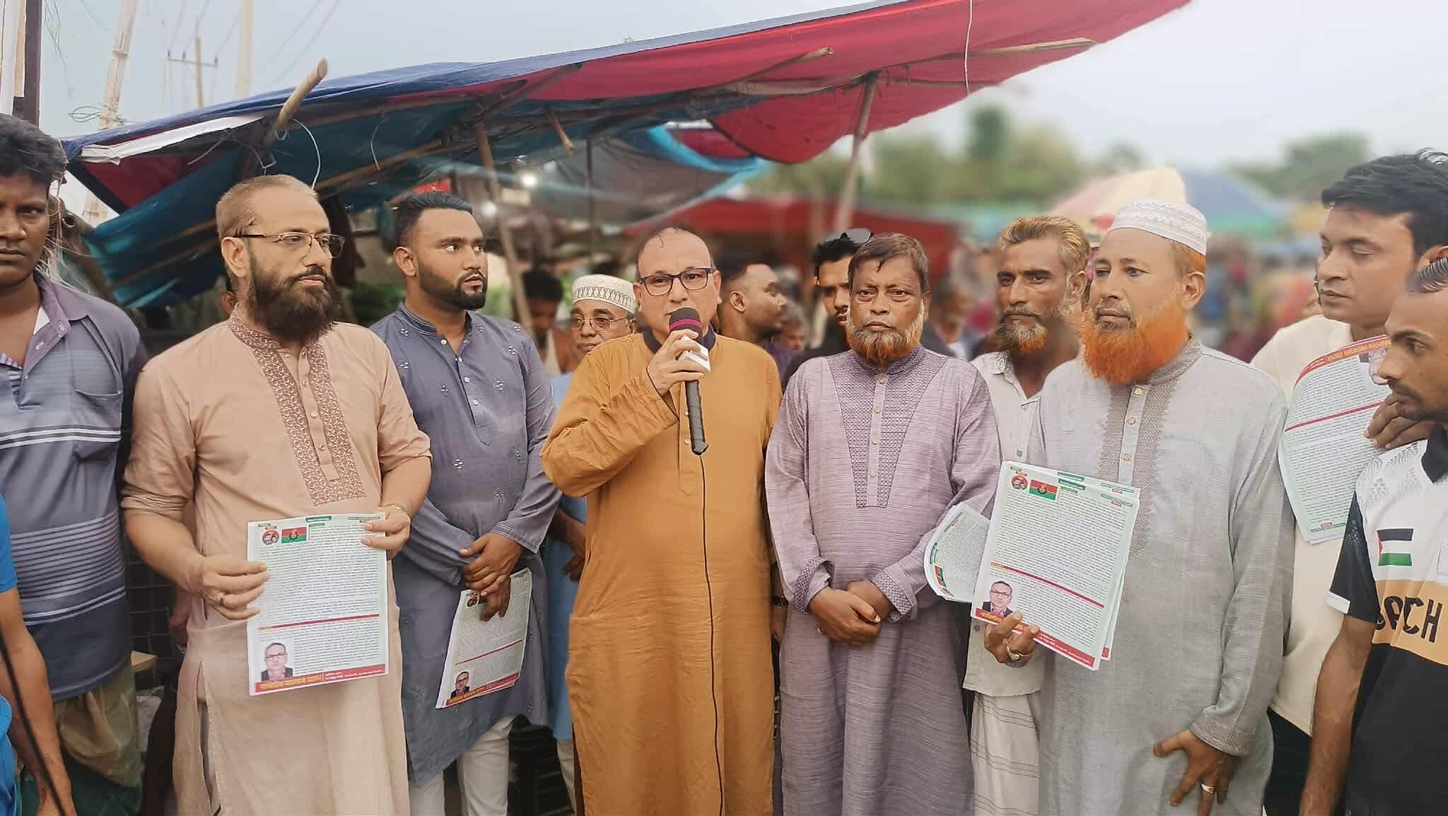 সুনামগঞ্জ-৩ আসনে বিএনপির মনোনয়ন প্রত্যাশী ব্যারিষ্টার আনোয়ার হোসেন এর লিফলেট বিতরণ