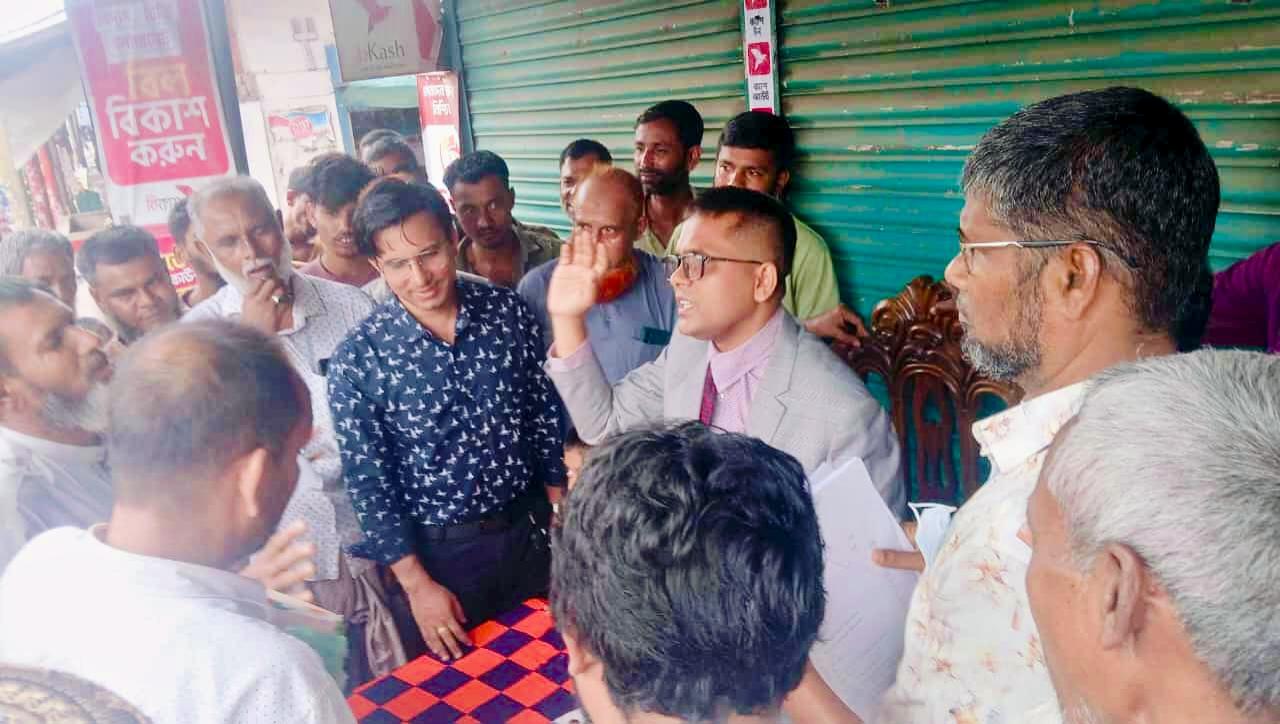শান্তিগঞ্জে জমি সংক্রান্ত বিরোধে আদালতের সরেজমিন পরিদর্শন, উভয়পক্ষের সম্মতিতে মীমাংসার উদ্যোগ