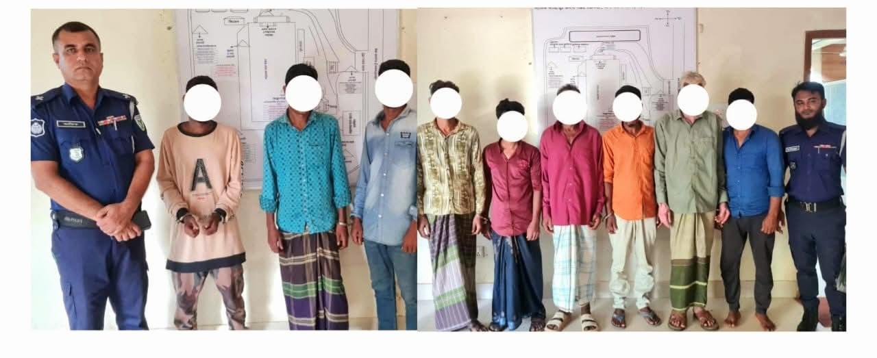 বড়লেখায় পরোয়ানাভুক্ত ৬ আসামীসহ গ্রেফতার ৯
