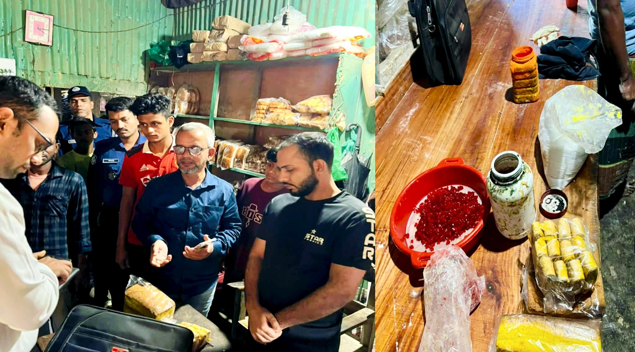 নবীগঞ্জে অস্বাস্থ্যকর পরিবেশে খাদ্য উৎপাদন: শাহজালাল বেকারিকে জরিমানা
