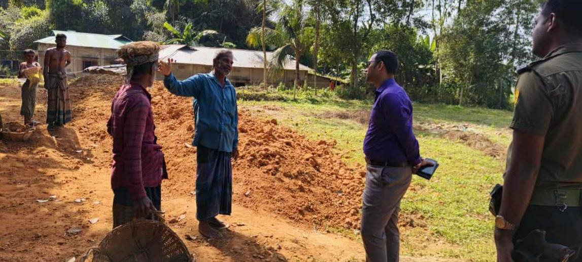 নবীগঞ্জে অনুমতি ছাড়াই টিলা কাটায় ৫০ হাজার টাকা জরিমানা