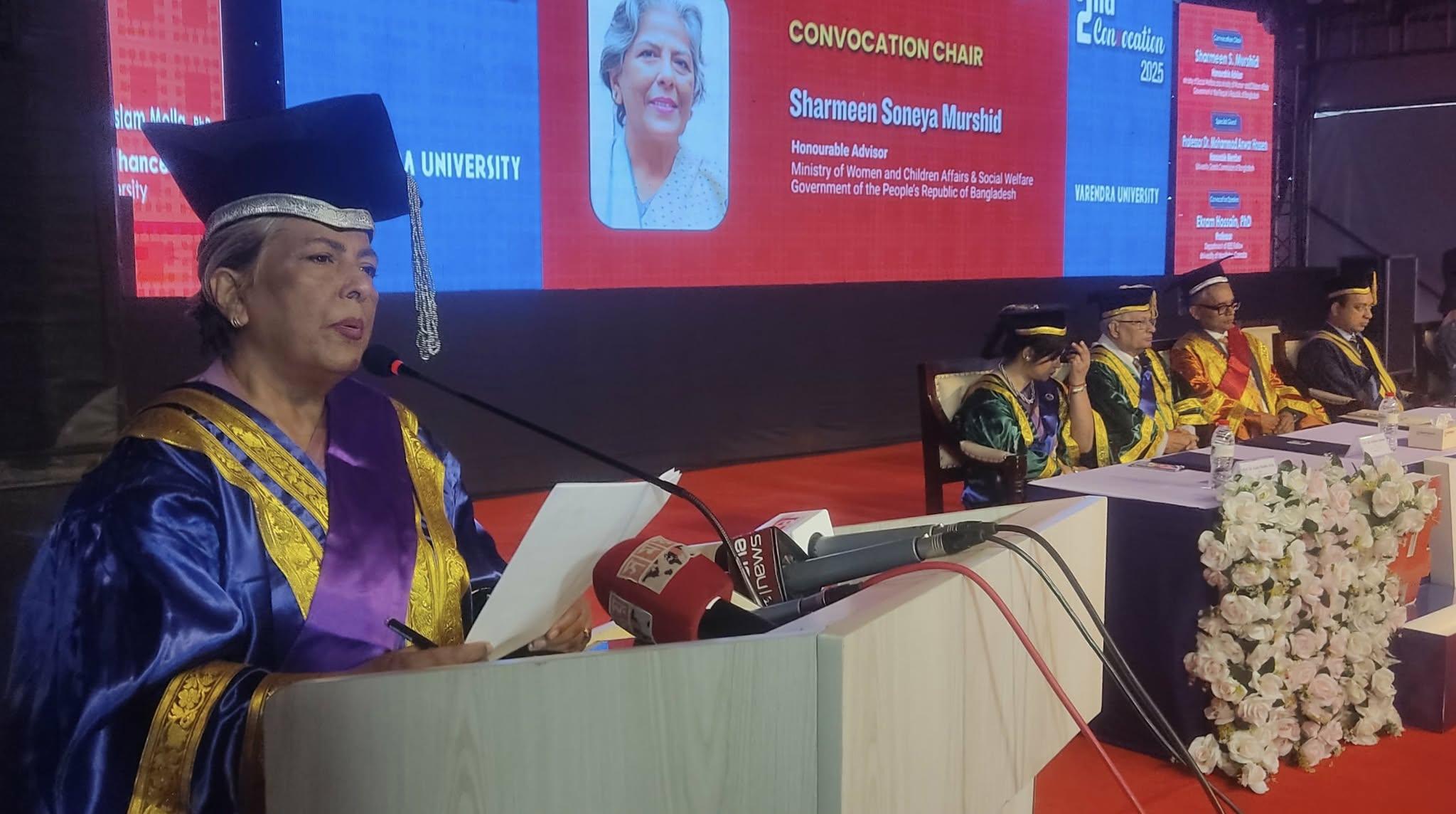 পরিবর্তন ডিগ্রি দিয়ে সম্ভব নয় প্রয়োজন সততা, নিষ্ঠা, সৃজনশীলতা, ভালোবাসা, দায়বোধ এবং দৃঢ় চরিত্র-উপদেষ্টা শারমীন এস মুরশিদ 