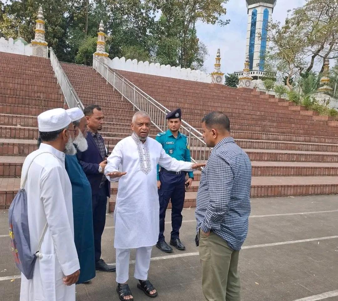 সিলেটের শাহী ঈদগাহ মাঠ পরিদর্শনে শ্রম ও কর্মসংস্থান মন্ত্রী