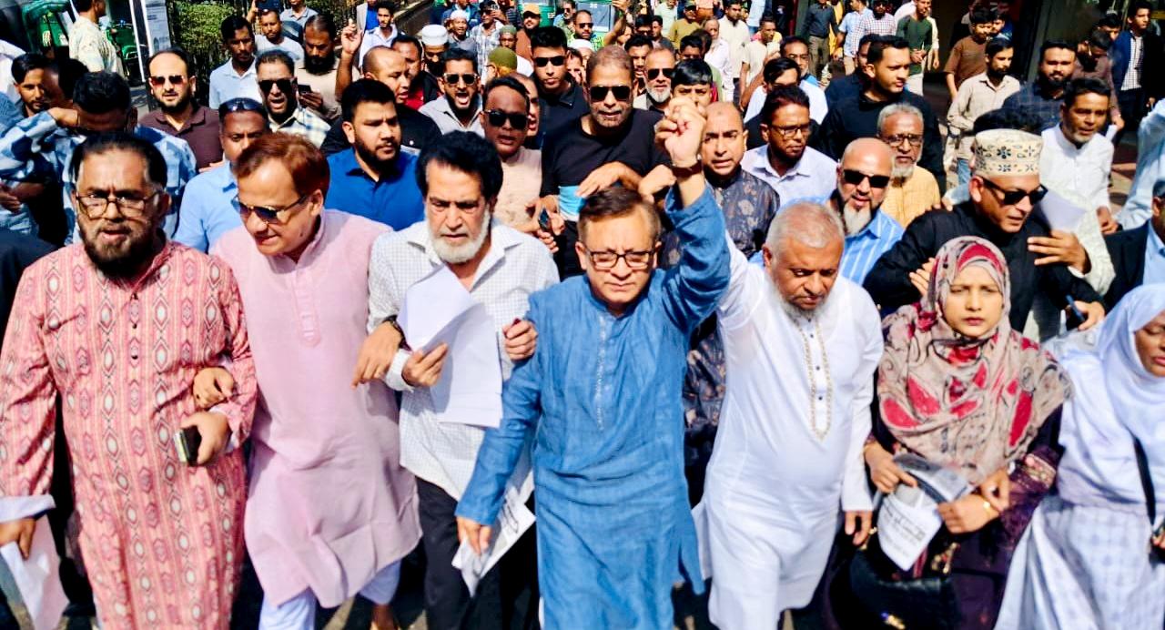 সিলেট-১: খন্দকার মুক্তাদিরের পক্ষে আরিফসহ সাবেক জনপ্রতিনিধিদের গণসংযোগ