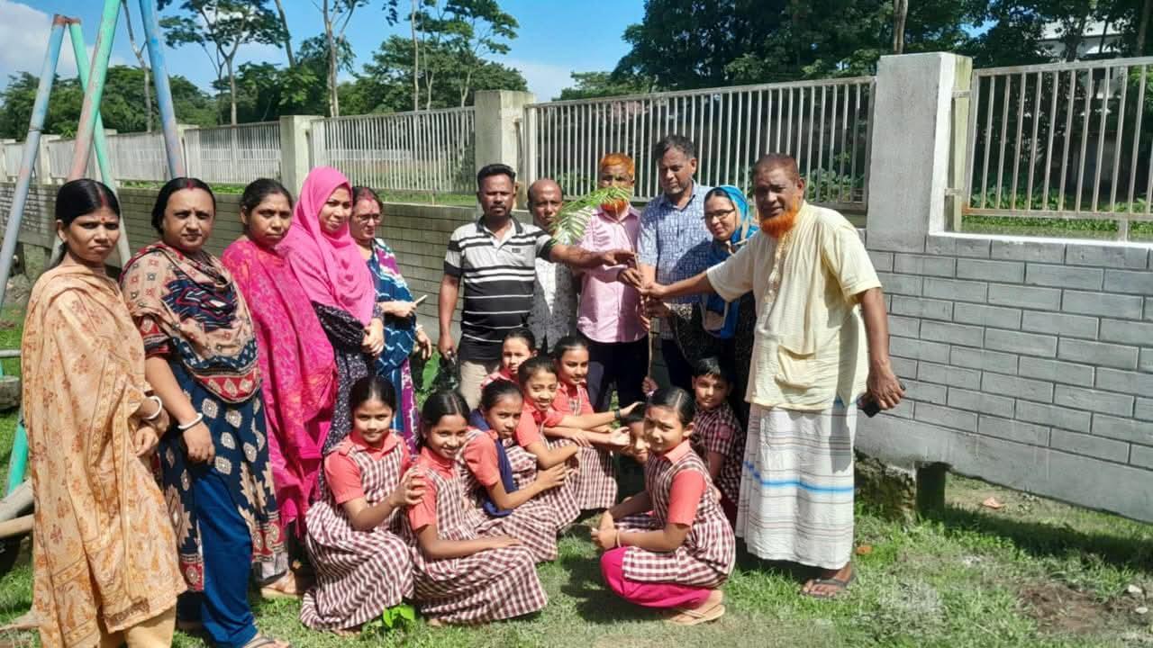 শান্তিগঞ্জে ডুংরিয়া সরকারি প্রাথমিক বিদ্যালয়ে বৃক্ষরোপণ কর্মসূচি অনুষ্ঠিত