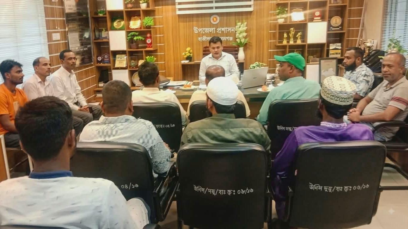 শান্তিগঞ্জ প্রেসক্লাব নেতৃবৃন্দের সঙ্গে নবাগত ইউএনওর মতবিনিময়